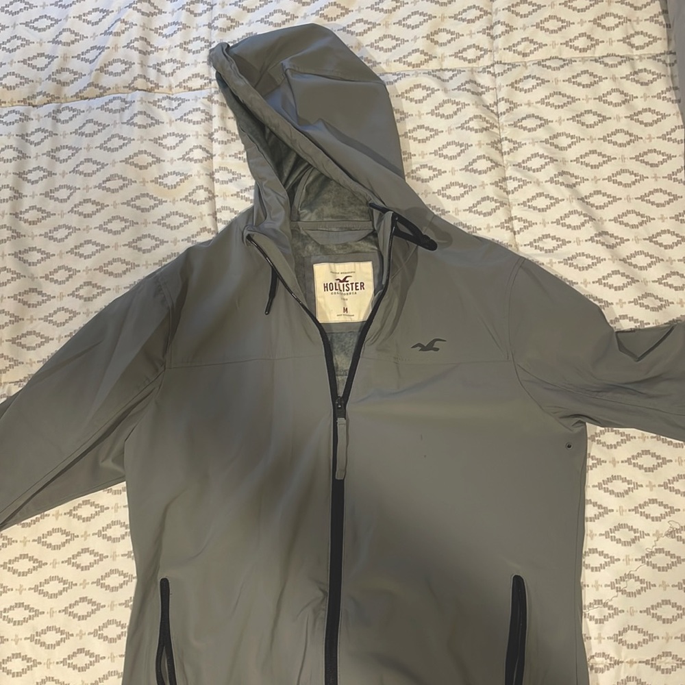 Mens Medium Grey Rain Jacket